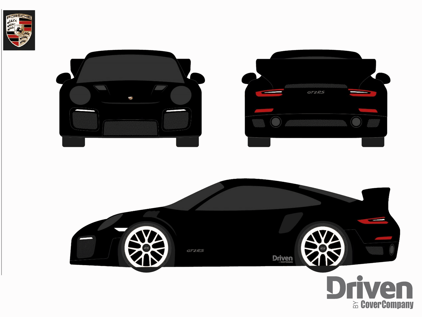    Porsche911-GT2RS-DRIVENBeSpokeCarCover Customized Car Cover Sketch